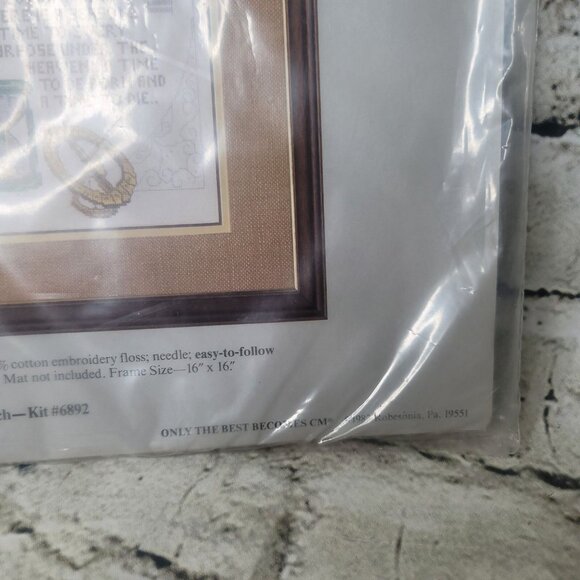 Columbia Minerva Counted Cross Stitch Time Sampler 6897 Appx 16 x 19 Inch - Picture 4 of 5